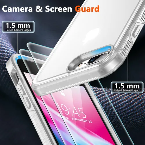 Miniatura 3 de SPIDERCASE para iPhone 7/8 Plus, [protección contra caídas de 10 pies de grado militar] [antideslizante]
