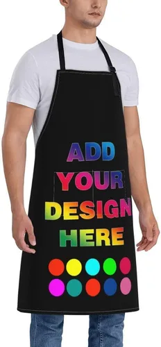 Miniatura 2 de Delantal personalizado para mujer, delantales personalizados con logotipo de texto fotográfico, delantales de cocina para regalos