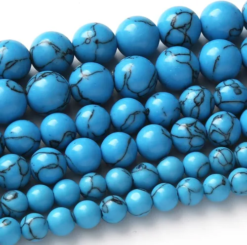 Miniatura 61 de 36 PIEZAS Cuentas de Malaquita Roja de 10 MM, Cuentas Redondas Sueltas de Gema Natural para Hacer Joyería 38 cm
