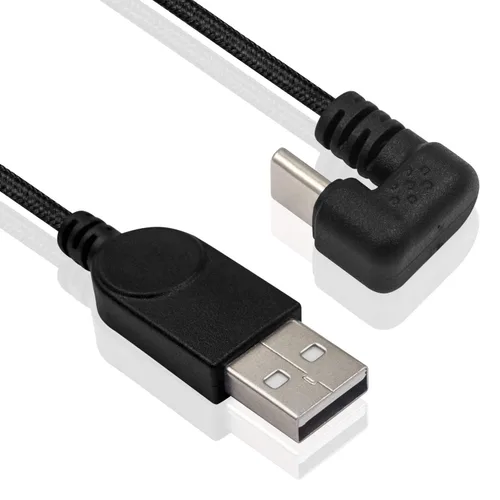 Miniatura 2 de Poyiccot Cable USB tipo C 3A de carga rápida, cable USB C de 180 grados, cable de carga USB C en forma de U, cable de transferencia