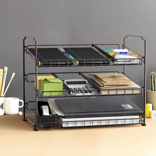 Miniatura 8 de Simple Houseware Estante Organizador de Latas Apilable para Despensa/Gabinete – 11.5 pulgadas de profundidad x 17 pulgadas de ancho x 13.75 pulgadas