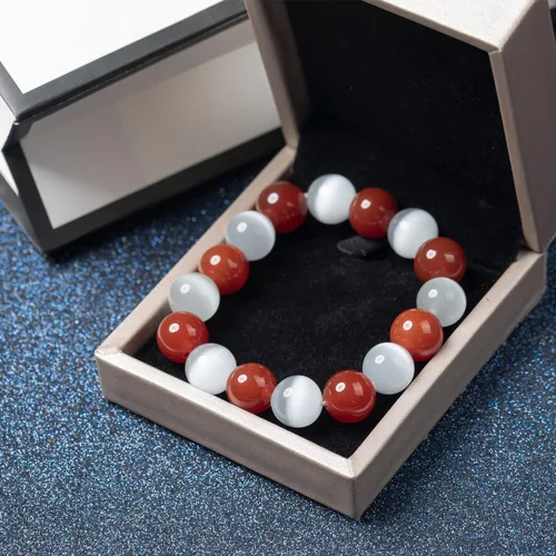 Miniatura 5 de BESTMVP Agate Crystal Natural Stone Relax Anxiety Crystal Beaded Men Women Stretch Bracelet Unisex