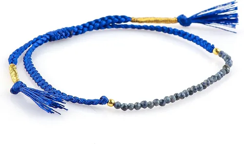 Miniatura 23 de Thecraftman - Pulsera trenzada de cuentas naturales, cristales energéticos, regalo para ella, pulsera de protección de hilo trenzado de mano