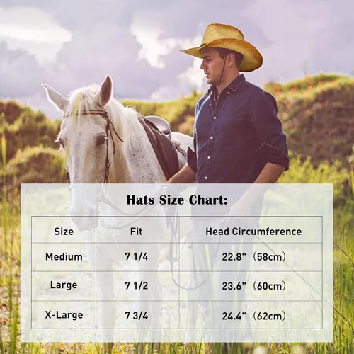 Miniatura 2 de Comhats Sombrero de paja de vaquero redondo de estilo occidental para mujer, cordón de barbilla Fedora de cuero vegano, ala moldeable, vaquera