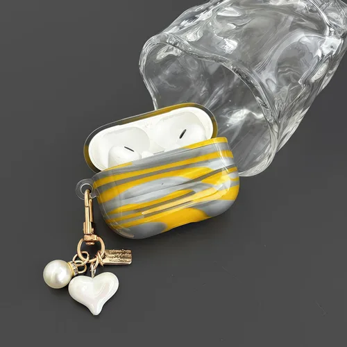 Miniatura 2 de Funda para Airpods Pro 2, funda con diseño de nubes con purpurina compatible con Apple Airpods Pro de 2ª/1ª generación (2023/2022/2019) con llavero
