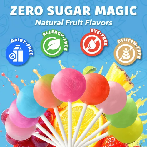 Miniatura 3 de Zollipops Clean Teeth Pops - Caramelos sin azúcar con xilitol, paletas sin colorantes, aptos para dieta keto y diabéticos, golosinas aprobadas por