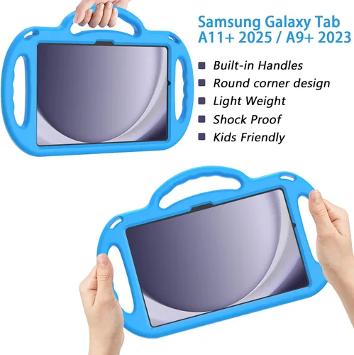 Miniatura 7 de LTROP Funda para Samsung Galaxy Tab A11 Plus 2025 / A9 Plus 2023 de 11 pulgadas con asa de correa para el hombro y soporte, funda a prueba de golpes