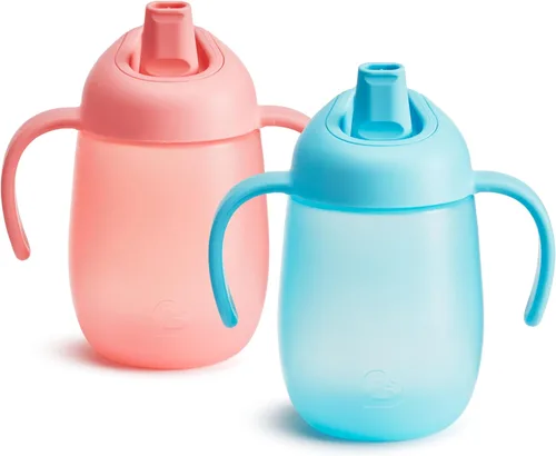 Miniatura 11 de Munchkin Simple Clean Trainer Vaso Entrenador Sippy Cup con Asas, 6+ Meses, 7 Onzas, Azul/Verde