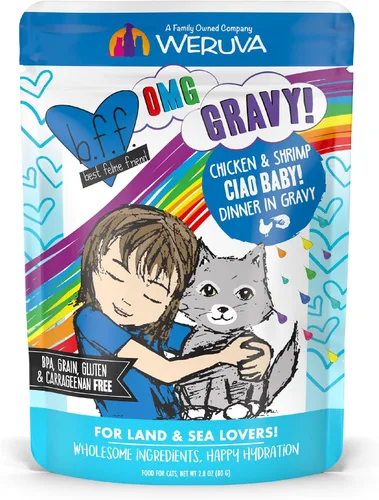 Miniatura 13 de Weruva latas de comida húmeda para gatos sin granos y bolsas B.F.F. (Best Feline Friend), Púrpura