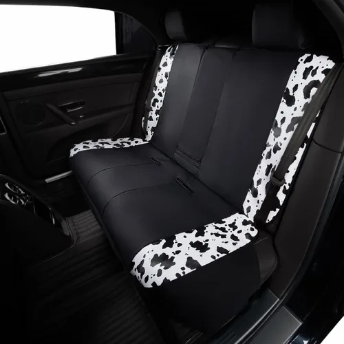 Miniatura 6 de Flying Banner - Fundas de asiento de automóvil para asiento delantero y trasero, piel sintética, a prueba de agua, fibra de carbono