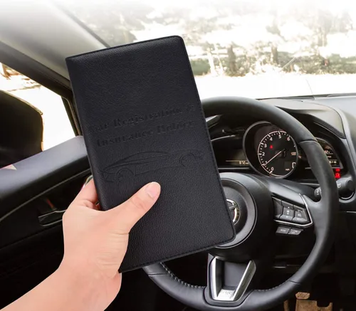 Miniatura 8 de Cacturism Soporte para registro y seguro de automóvil, guantera de vehículo, organizador de automóvil para hombres y mujeres, funda de accesorios