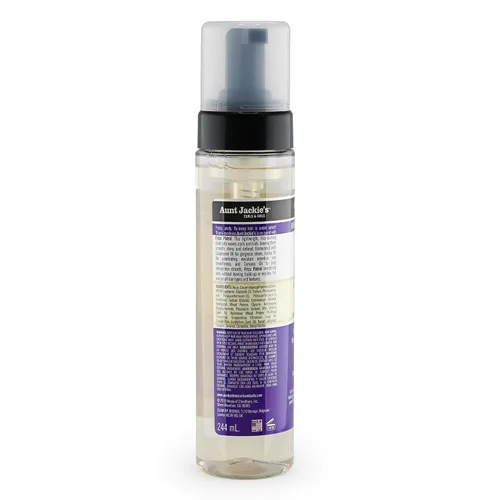 Miniatura 3 de Aunt Jackie's Grapeseed Style and Shine Recipes Frizz Patrol Anti-Poof Setting Mousse para el cabello, establece estilos de cabello rizado en su