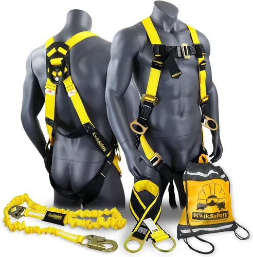Miniatura 12 de KwikSafety - Charlotte, NC - Rattler [2 Pack] Amortiguador interno de choque de una pierna de 6 pies Cordón de seguridad OSHA ANSI Equipo