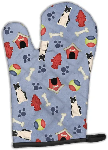 Miniatura 364 de Caroline's Treasures BB2732OVMT Dog House Collection Border Collie - Guante de horno grueso resistente al calor para sartenes calientes y horno