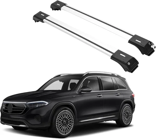 Miniatura 24 de ERKUL – Barras transversales portaequipajes para Mercedes Benz GLA 2021-2026 Barras transversales de aluminio con bloqueo antirrobo para techo