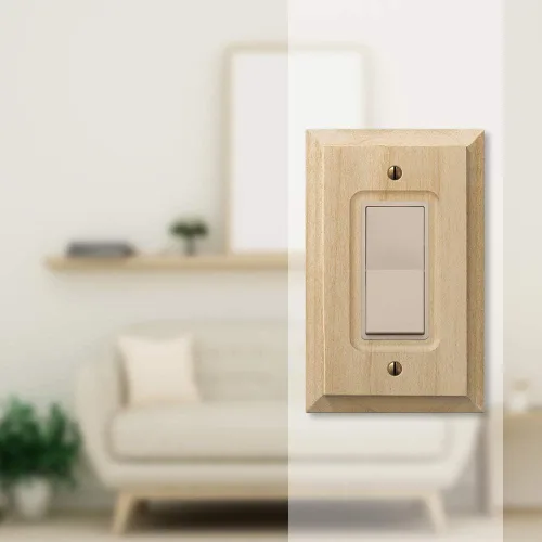 Miniatura 3 de Amerelle Baker Single Rocker Placa de pared de madera sin terminar