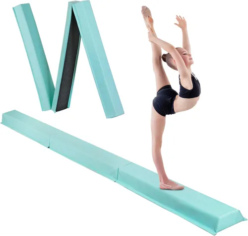 Miniatura 11 de Viga de Equilibrio Plegable de 6 y 9 Pies, Viga de Gimnasia de Suelo con Base Antideslizante para Niños y Adultos, Hogar, Gimnasio, Club, Escuela