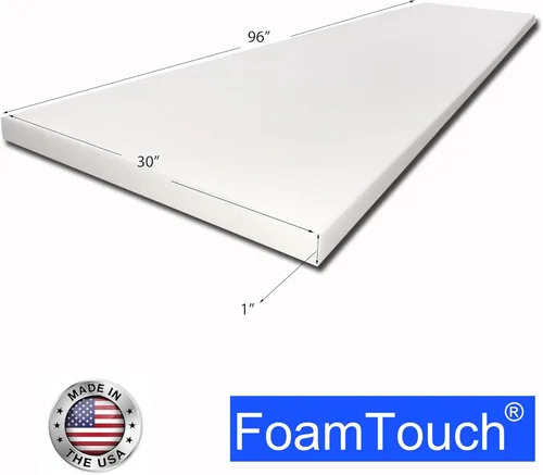 Miniatura 2 de FoamTouch Cojín de espuma para tapicería de alta densidad, 1 pulgada de alto x 30 pulgadas de ancho x 96 pulgadas de largo, fabricado en Estados