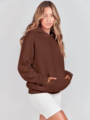 Miniatura 3 de ANRABESS - Sudaderas con capucha para mujer, sobre talla, de vellón de manga larga, modelo de 2024, para otoño