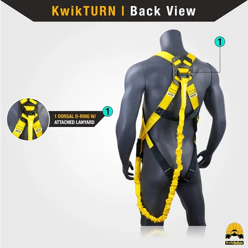 Miniatura 2 de KwikSafety - SCORPION Safety Harness [w/Attached 6ft Lanyard] Safety Harness Fall Protection Kit ANSI OSHA Estándar