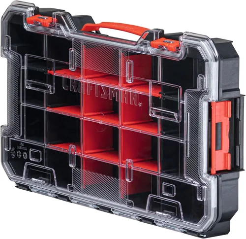 CRAFTSMAN VERSASTACK Organizador de almacenamiento, organizador de piezas pequeñas, 20 compartimentos, tapa incluye pestillo seguro (CMST17828)