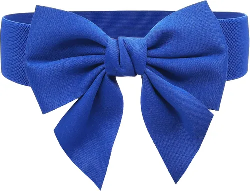 TeeYee Lindo cinturón elástico ancho para mujer, cinturón de lazo elástico para fiesta de Navidad, vestidos casuales a juego para mujer