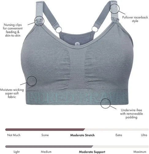 Miniatura 2 de Kindred Bravely Sublime Busty - Brasier deportivo de lactancia y maternidad de bajo impacto para F, G, H, I Cup (terracota ombrado)