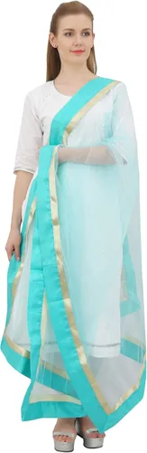 Miniatura 4 de Manta de bufanda de hiyab para mujer, diseño indio Net Dupatta