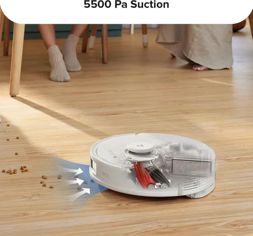 Miniatura 4 de roborock Q8 Max Robot aspirador y limpiador de trapeador, cepillo DuoRoll, 5500Pa fuerte succión, navegación Lidar, evitar obstáculos, blanco