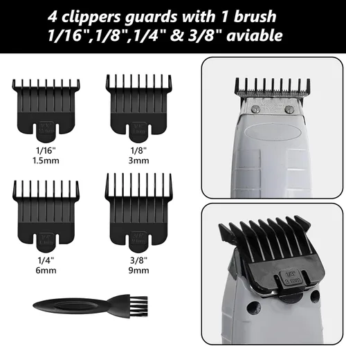 Miniatura 5 de Paquete de 2 piezas de repuesto profesional de hoja en T de grado de barbero compatible con Andis T-Outliner, aprobado por peluquero T Clipper