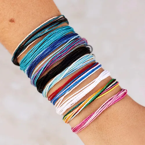 Miniatura 2 de Pura Vida Paquete de pulseras de la amistad, juego de 10 pulseras apilables para mujer, pulseras hechas a mano y pulseras bonitas, accesorios