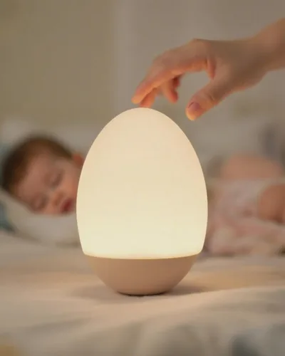 Luz de huevo para guardería, luz nocturna de bebé 256 RGB, luz nocturna recargable para niños, lámpara de noche portátil pequeña inalámbrica para