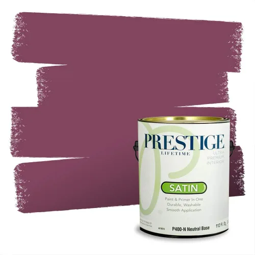 Miniatura 665 de Prestige Paints Pintura exterior e imprimación en uno, 1 galón, plano, coincidencia comparable de Valspar* Amber Rose*