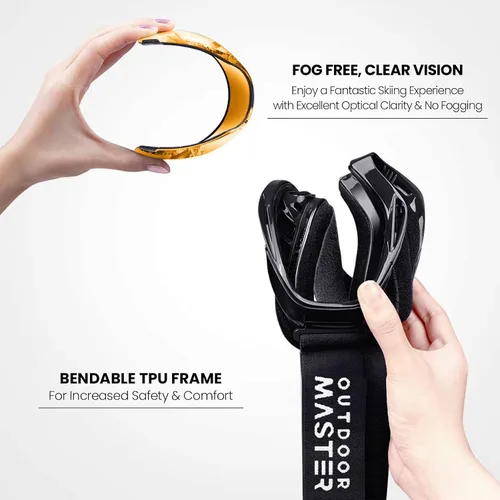 Miniatura 68 de OutdoorMaster OTG Gafas de esquí – Gafas sobre lentes para esquí y snowboard para hombres, mujeres y jóvenes – 100% de protección UV A1-vlt 46%