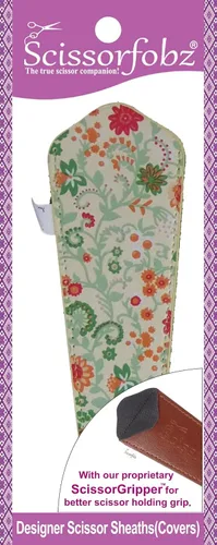 Miniatura 81 de Fundas protectoras para tijeras de diseñador, 4 unidades, tamaño surtido, diseño floral victoriano azul #4-304 Jardín floral victoriano azul