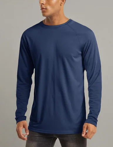 Miniatura 12 de MAGCOMSEN Camisas de manga larga para hombre, protección solar UPF 50+, camisetas atléticas para senderismo, correr, entrenamiento, protección