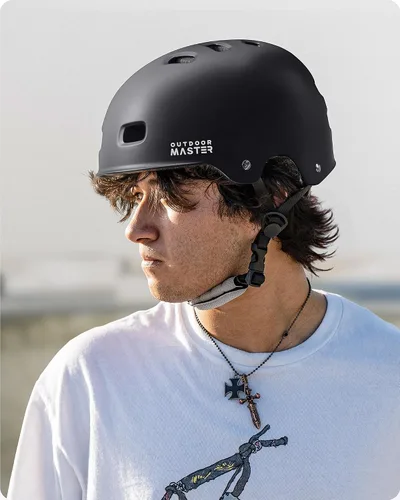 Miniatura 5 de OutdoorMaster - Casco de patineta y ciclismo, dos forros extraíbles, ventilación, para varios deportes, scooter, patinaje en línea, patinaje