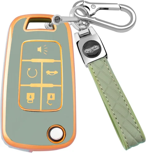 Miniatura 33 de XIYANG TRADE Funda para llavero Chevy con llavero, funda de TPU suave para llave de protección completa para Camaro Cruze Equinox Malibu Impala