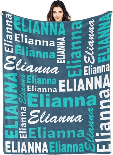 Miniatura 32 de Manta personalizada con nombre, manta personalizada con nombre, manta personalizada para adultos, niños y bebés, manta personalizada con monograma