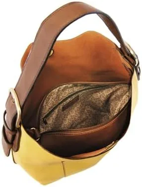 Miniatura 7 de Joy Susan - Bolsa clásica 2 en 1 para mujer, estilo hobo, Amarillo, talla única
