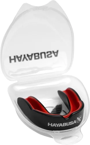 Miniatura 18 de Hayabusa Combat Sports - Protector bucal para jóvenes, niños y adultos, viene con funda, color negro/dorado, juvenil