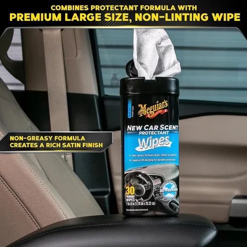 Miniatura 5 de Meguiar's Toallitas protectoras de olor para automóvil, toallitas para conductores y detalladores, toallitas de limpieza de automóvil que limpian