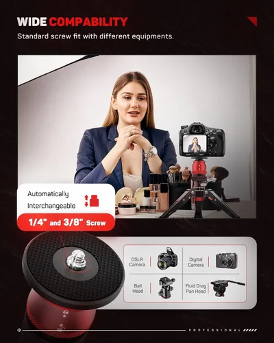 Miniatura 3 de IFOOTAGE Mini trípode para cámara, trípode pequeño profesional de mesa con pedal para fotografía, trípode de escritorio con carga máxima de hasta
