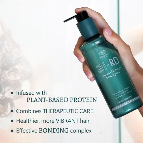 Miniatura 3 de SH-RD Nutra-Therapy Champú para cabello seco dañado Champú proteico que reduce las puntas abiertas Hidrata el cabello encrespado Adecuado