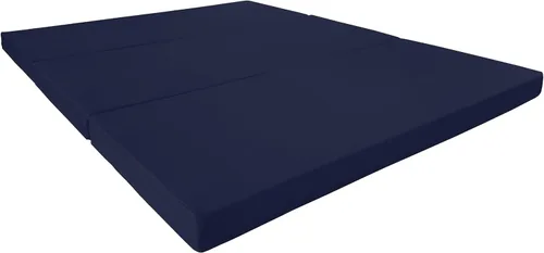 Miniatura 40 de Shikibuton Cama plegable en 3, espuma de alta densidad de 1.8 lbs, tamaño Twin, Full, Queen, colchones plegables. Azul marino