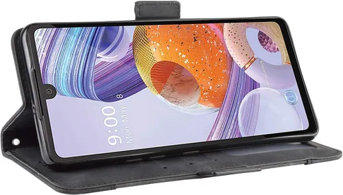 Miniatura 5 de Funda para Oppo Realme 7 Pro Funda para Oppo Realme 7 Pro RMX2170 Funda de piel sintética con tapa y tapa para Oppo Realme 7 Pro RMX2170, color negro
