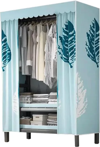 Miniatura 14 de large closets Large Closet Metal Frame Clothes Closet with Thick Cloth Cover Closet for Clothes Saves Space Portable Wardrobe Closet Space-saving