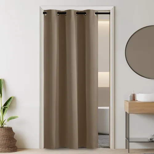 Miniatura 101 de RYB HOME - Cortinas extra largas con bloqueo de luz, persianas opacas insonorizadas para privacidad para cine en casa, oficina, fondo de patio, sala