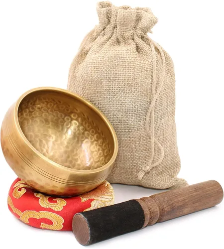 Juego de cuencos tibetanos, cuencos cantores, cuenco de sonido de meditación hecho a mano en Nepal, para yoga, meditación, atención plena, curación