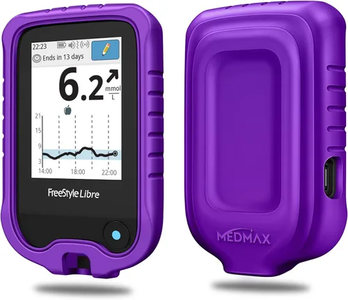 Miniatura 11 de MEDMAX Funda de silicona para Freestyle Libre 3 2/Libre Reader, ligera, a prueba de golpes, antideslizante, funda protectora de gel suave con bisel
